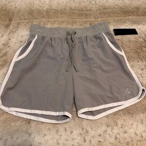 2xist DEADSTOCK Gray Athletic Shorts with White Trim size L